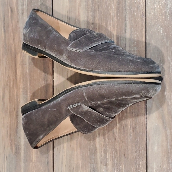 Anthropologie Franco Sarto velvet Loafer flats shoes sz 10M - Picture 9 of 13
